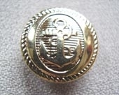 Silver metallic button