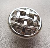 Silver metallic button